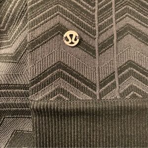 Lululemon Ebb to Street Pant Legging Heathered Deep Coal Size 4 Chevron Zig Zag